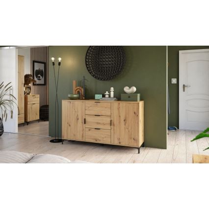 Скрин с чекмеджета и вратички LORA дъб artisan