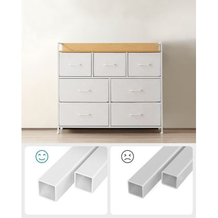 Скрин с чекмеджета KIRA бял/кафяв