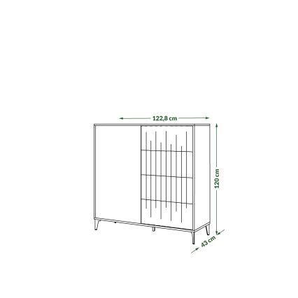 Скрин с чекмеджета RONJA таупе/черно