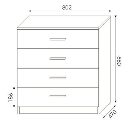 Скрин TIMON дъб крафт/черен