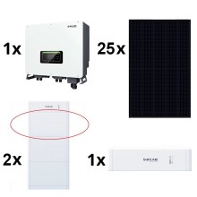 Соларен к-кт SOFAR Solar - 10kWp RISEN Full Black + 10kW SOFAR хибриден конвертор 3f + 10,24 kWh батерия