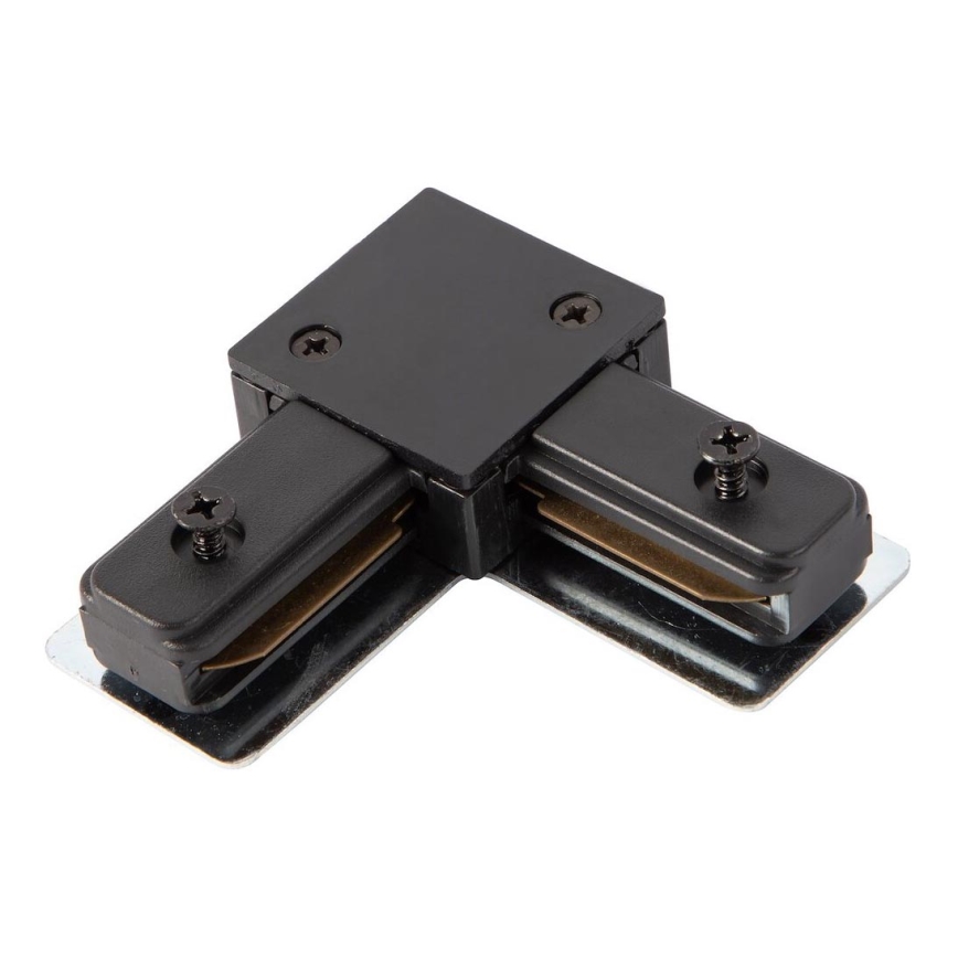 Съединител за осветителни тела в релсовата система 1-фазен тип L черен