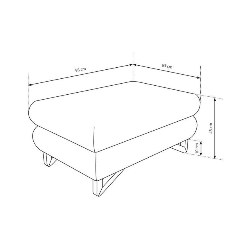 Табуретка AVESTA 63x95 см сив