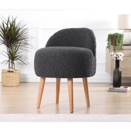 Табуретка MIKI, диаметър 46 см, тъмносива