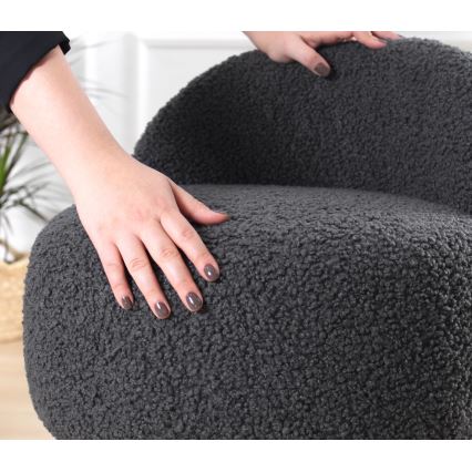 Табуретка MIKI, диаметър 46 см, тъмносива