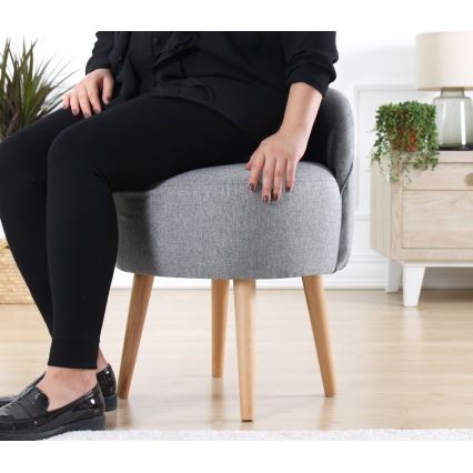 Табуретка NIKI, Ø 46 см, сива