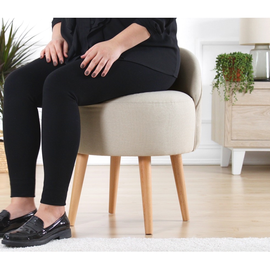 Табуретка NIKI Ø 46 см кремава