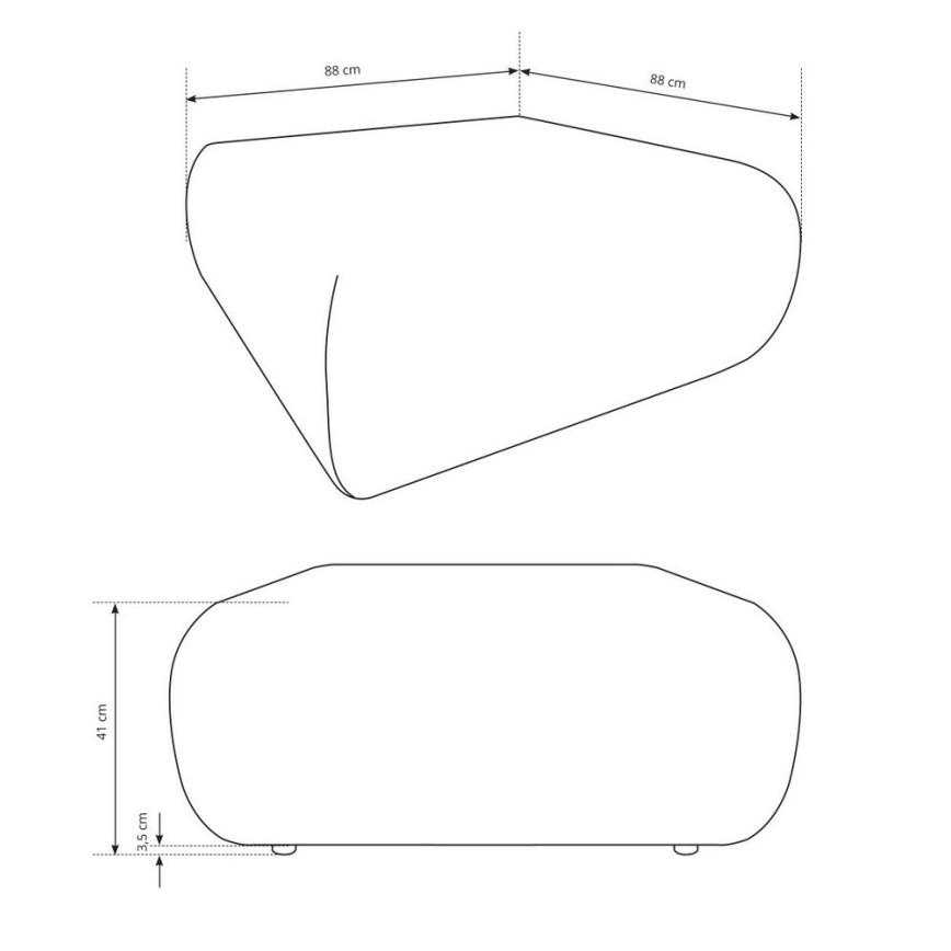 Табуретка PRATO 88x88 см бежов