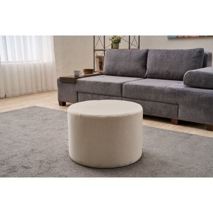 Табуретка RABO, диаметър 58 см, кремава