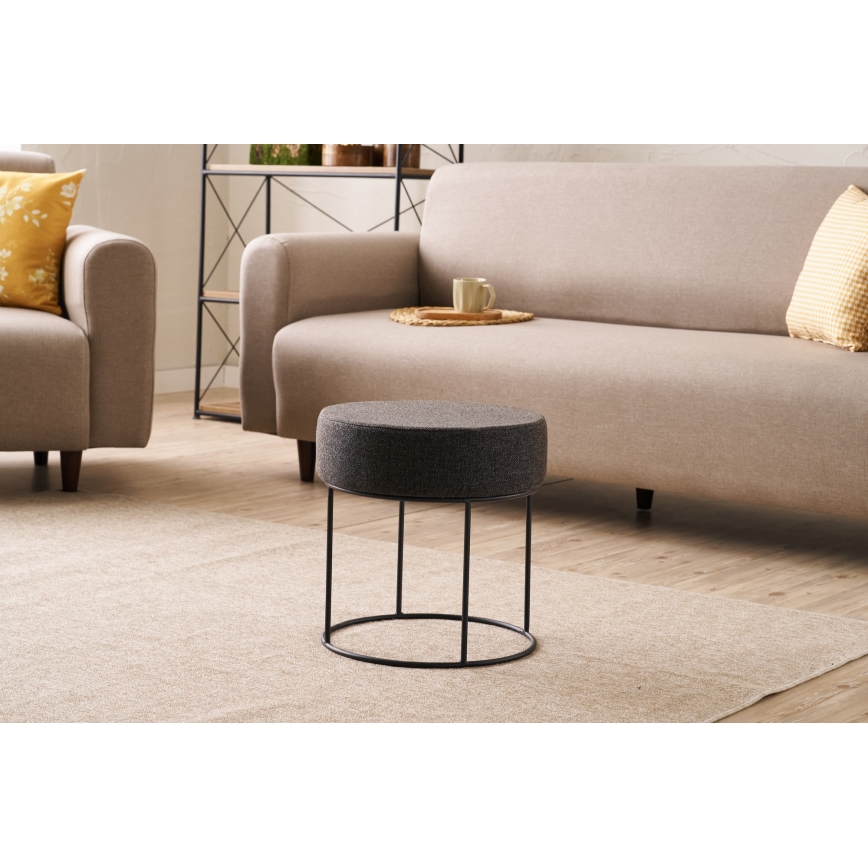 Табуретка RELO, Ø 40 см, тъмно кафява