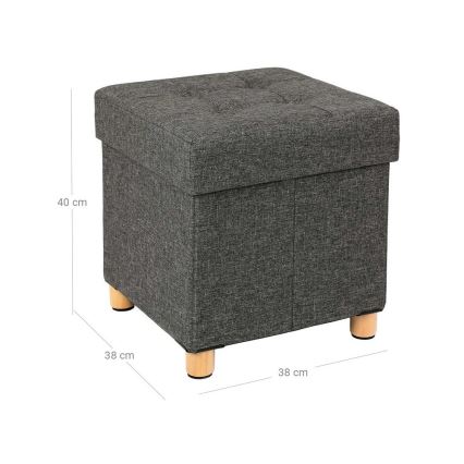 Табуретка SULTAN 38x40 см тъмно сива