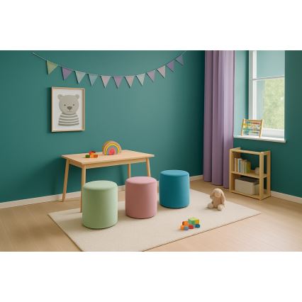 Табуретка VEX Ø 36 см, светлозелена