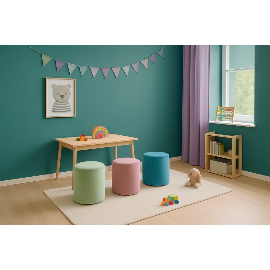 Табуретка VEX Ø 36 см, светлозелена