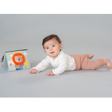 Taf Toys - Детска текстилна книга с огледало савана