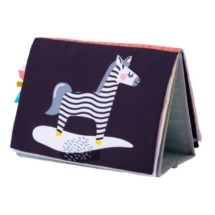 Taf Toys - Детска текстилна книга с огледало савана