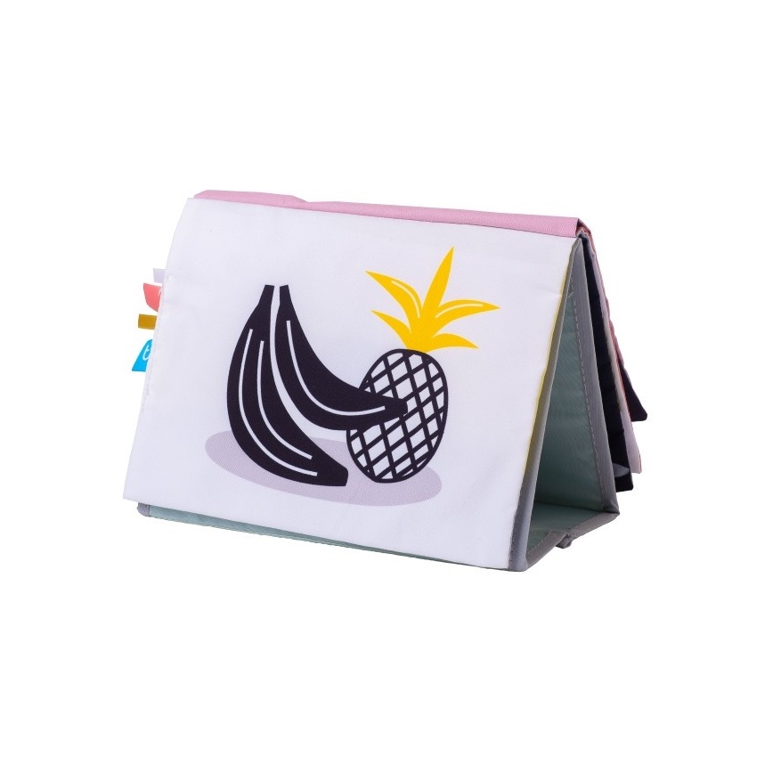 Taf Toys - Детска текстилна книга с огледало савана