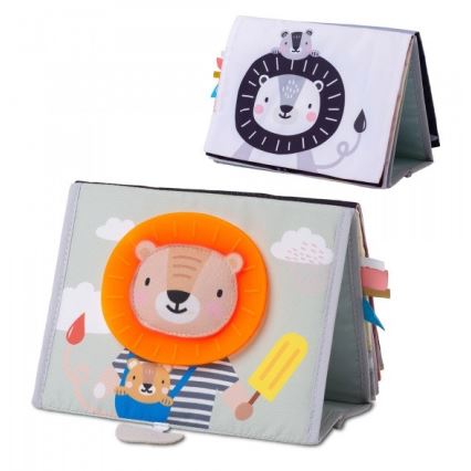 Taf Toys - Детска текстилна книга с огледало савана
