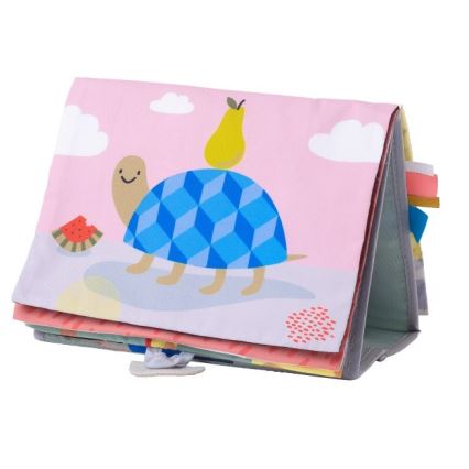 Taf Toys - Детска текстилна книга с огледало савана