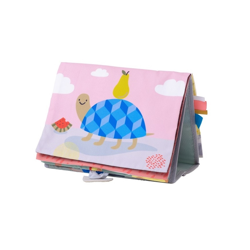 Taf Toys - Детска текстилна книга с огледало савана