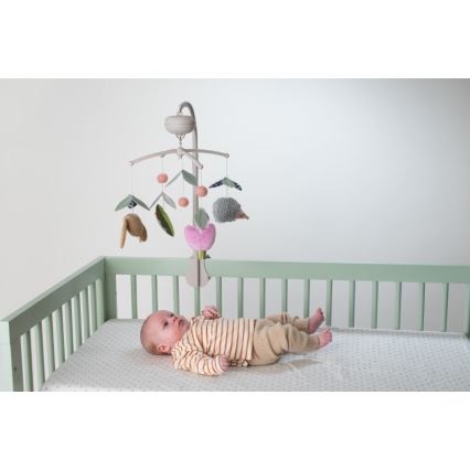 Taf Toys - Музикална мобилна висулка за креватче Градина 3xAAA