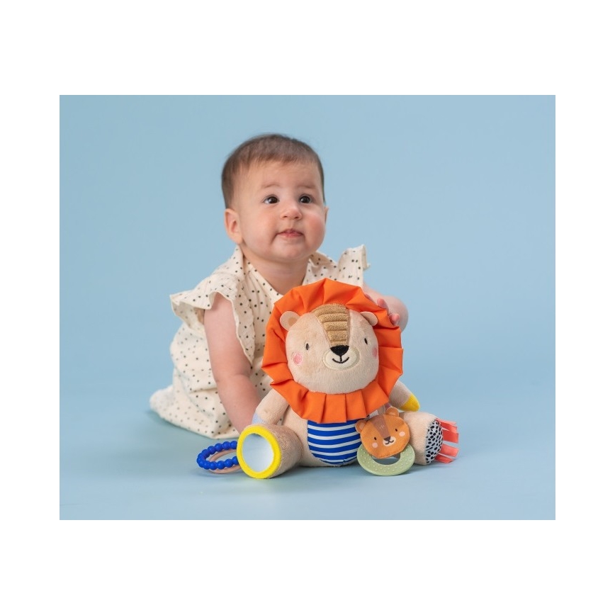Taf Toys - Плюшена играчка с гризалки 25 см лъв