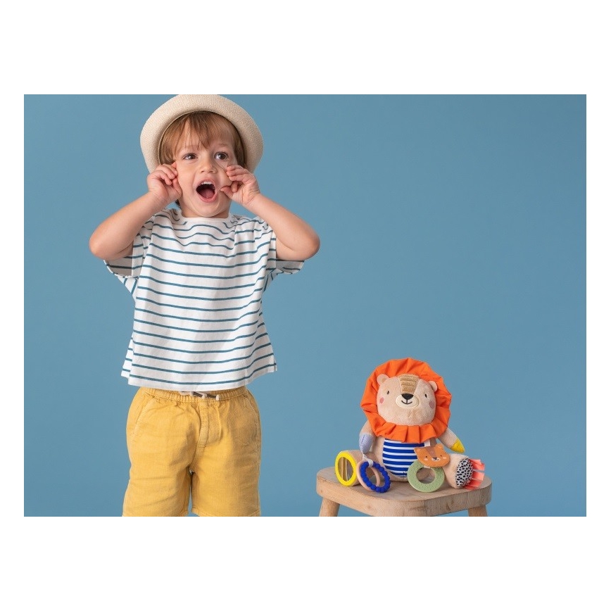 Taf Toys - Плюшена играчка с гризалки 25 см лъв