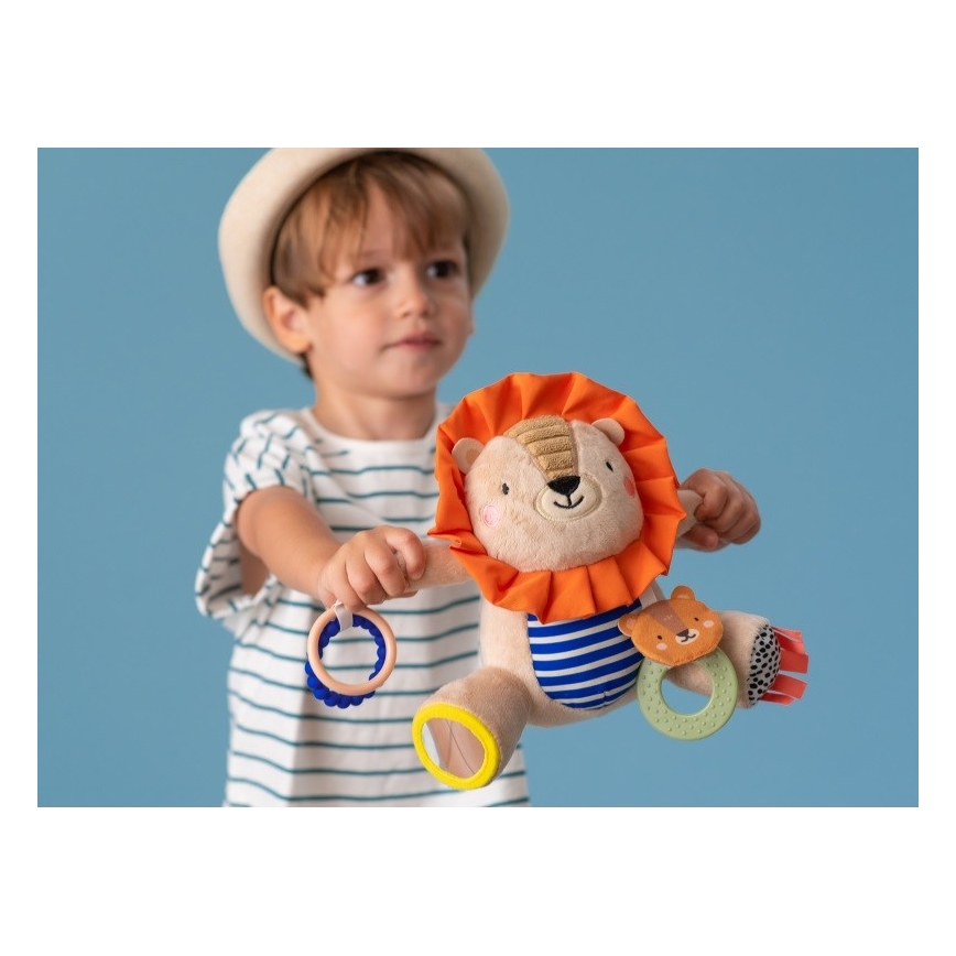 Taf Toys - Плюшена играчка с гризалки 25 см лъв