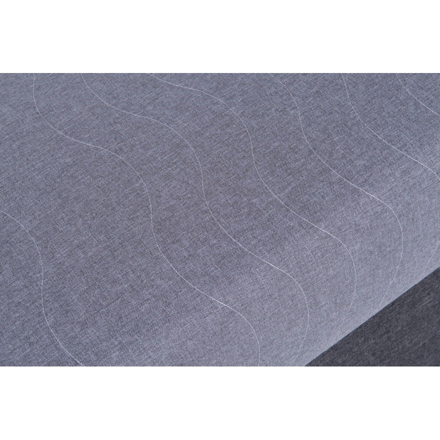 Тапицирано легло с ракла JACOB XL, товароносимост 130 кг, 90x200 см, сиво