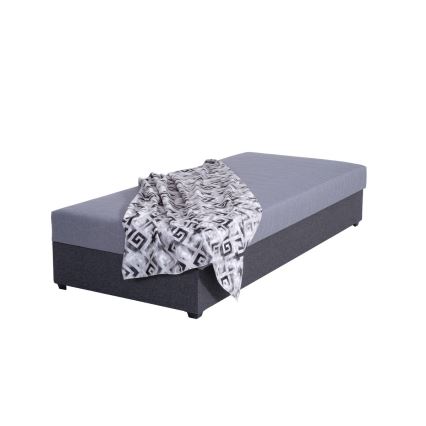 Тапицирано легло с ракла JACOB XL, товароносимост 130 кг, 90x200 см, сиво