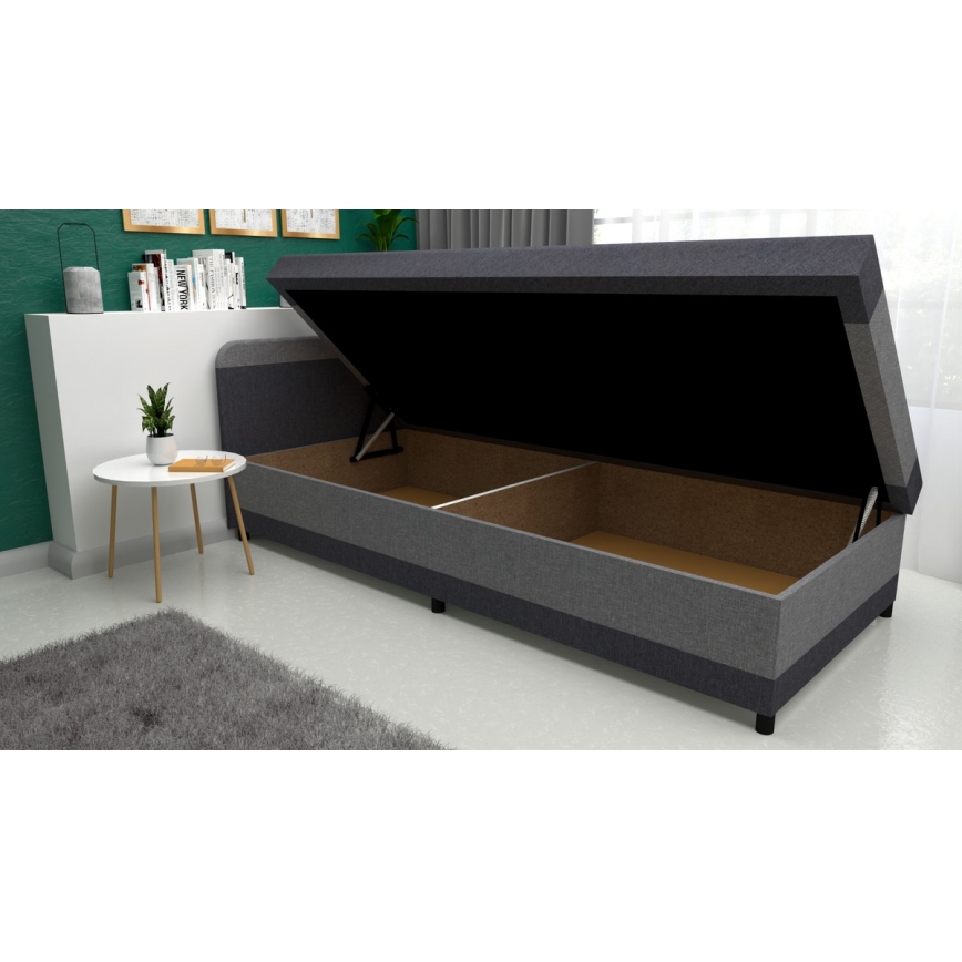 Тапицирано легло с ракла TALI 80x202 сиво/антрацит