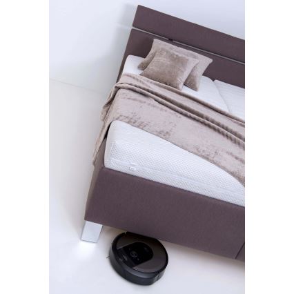 Тапицирано легло ALIS 160x200 см с матрак и място за съхранение, кафяво