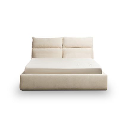 Тапицирано легло BASIL 160x200 см бежово без матрак