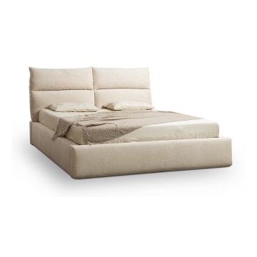 Тапицирано легло без матрак BASIL 160x200 см бежово