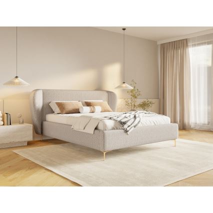 Тапицирано легло без матрак DALIA 160x200 см сиво