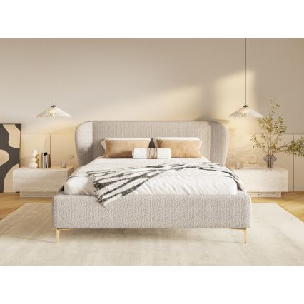 Тапицирано легло без матрак DALIA 160x200 см сиво