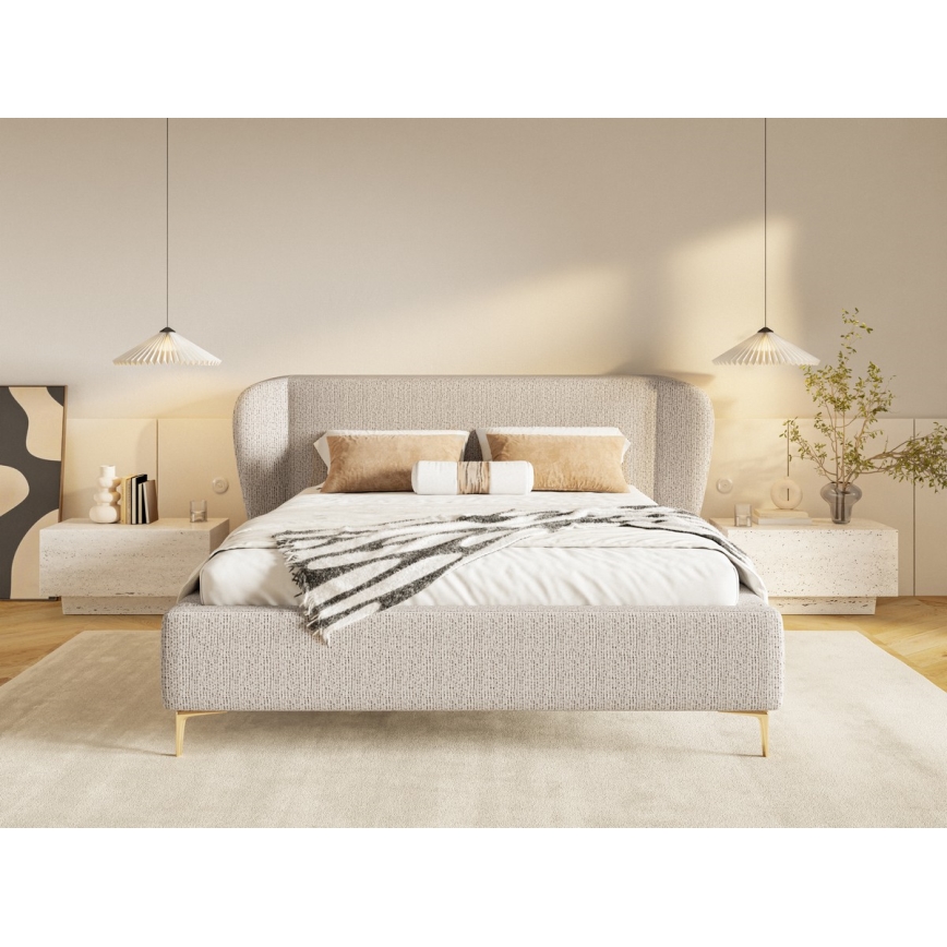 Тапицирано легло без матрак DALIA 160x200 см сиво