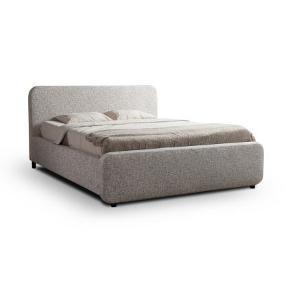 Тапицирано легло без матрак LAJLA 160x200 см бежов