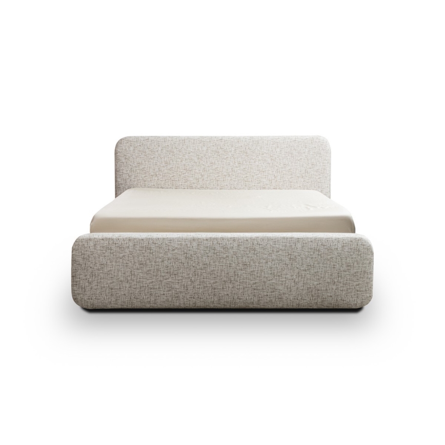 Тапицирано легло без матрак LAJLA 160x200 см бежово
