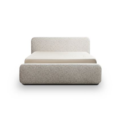 Тапицирано легло без матрак LAJLA 180 x 200 см бежово