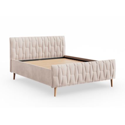 Тапицирано легло FLORA 180x200 см, без матрак, бежово