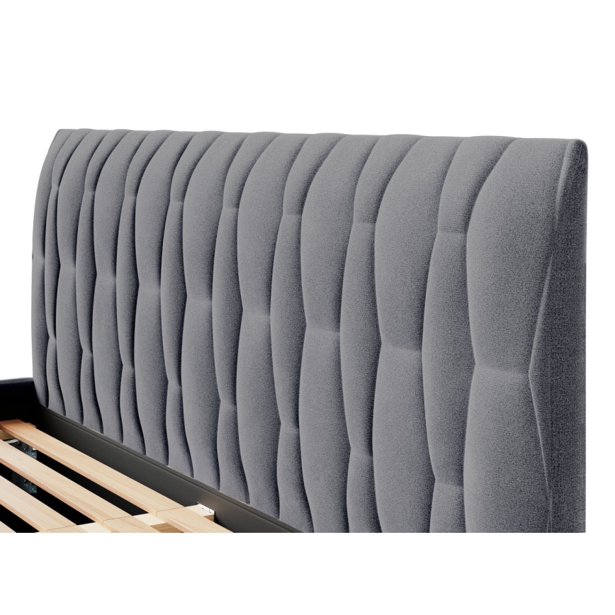 Тапицирано легло FLORA 180x200 см без матрак, сиво