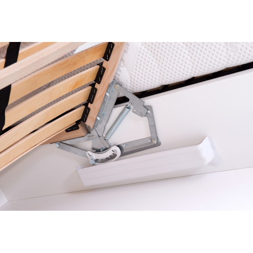 Тапицирано легло MARIA 160x200 см с матрак и място за съхранение, антрацит