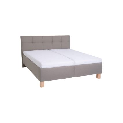 Тапицирано легло MARIA 180x200 см, с място за съхранение, без матрак, taupe