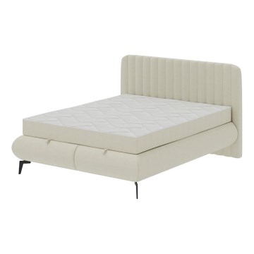 Тапицирано легло с матраци и място за съхранение ALEXA 140x200 см бежово