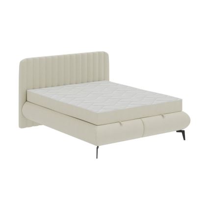 Тапицирано легло с матраци и място за съхранение ALEXA 180x200 см бежово