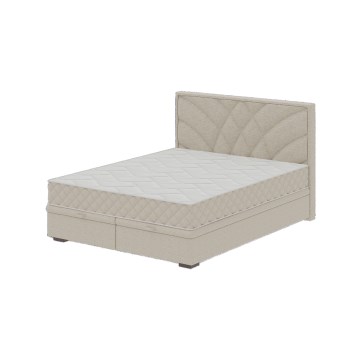 Тапицирано легло с матраци и място за съхранение GINA 180x200 см бежово
