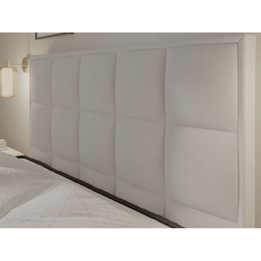 Тапицирано легло с матраци и място за съхранение GRACE 180x200 cm сиво