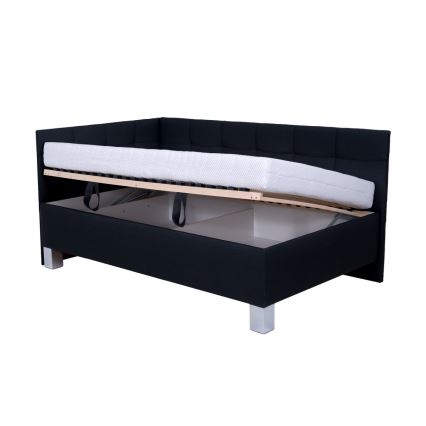 Тапицирано легло с матрак и пространство за съхранение MARIA PETITE 120x200 см антрацит
