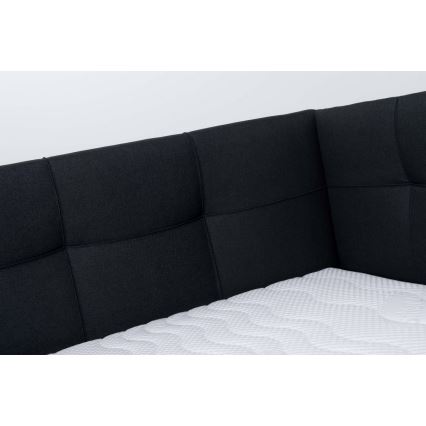 Тапицирано легло с матрак и пространство за съхранение MARIA PETITE 120x200 см антрацит