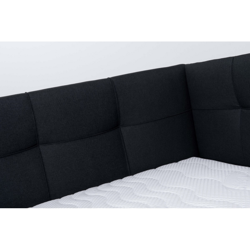 Тапицирано легло с матрак и пространство за съхранение MARIA PETITE 120x200 см антрацит